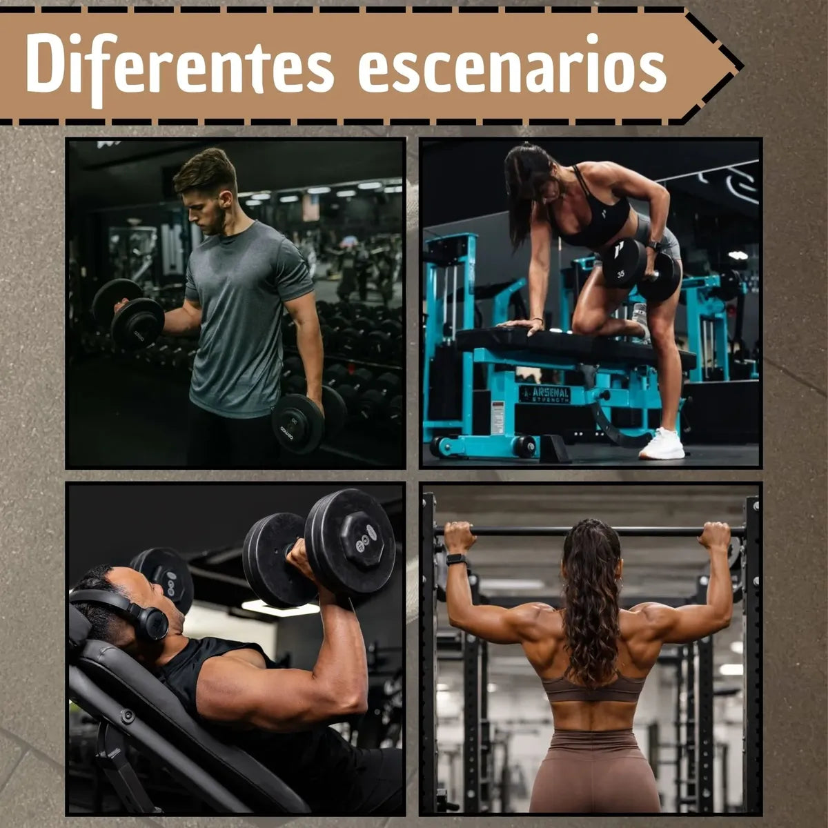 Ganchos de Agarre Premium para Levantamiento | Straps con Soporte Metálico de Fuerza