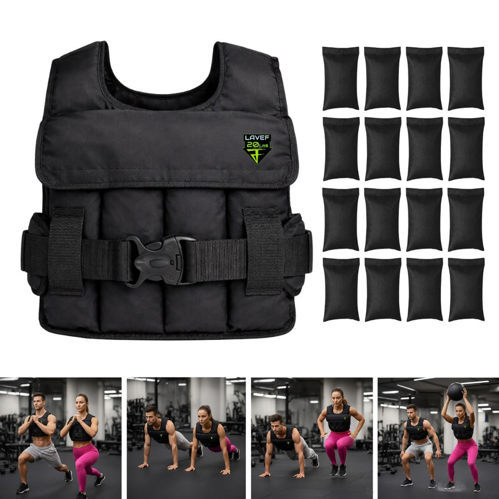 Chaleco de Peso Graduable 10 Kg (20 Lbs) | Chaleco Táctico para Entrenamiento de Alta Intensidad
