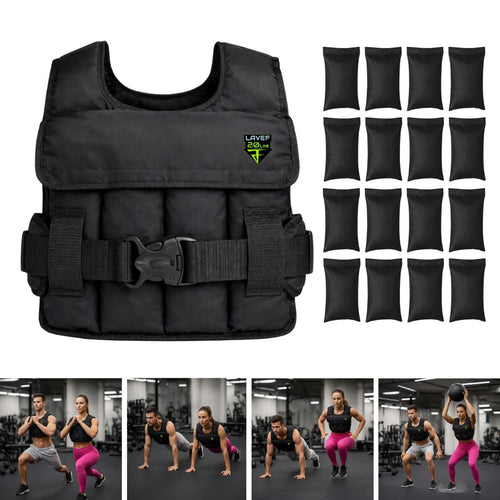Chaleco de Peso Graduable 10 Kg (20 Lbs) | Chaleco Táctico para Entrenamiento de Alta Intensidad