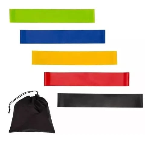 Kit de 5 Bandas de Resistencia Premium | Set Elástico para Tonificación y Crossfit