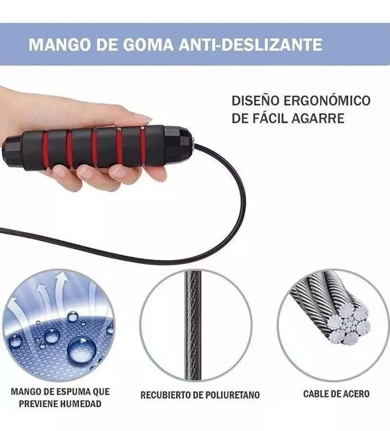 Cuerda para Saltar de Alta Velocidad Premium | Speed Rope Profesional con Doble Balero